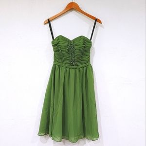 Strapless Sweetheart Alfred Angelo Dress, Size 2/4. Green. Bridesmaid. Evening.